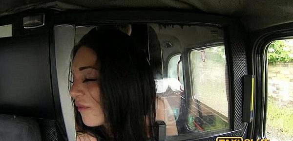  Busty amateur Emily pounded and creampied by taxi driver